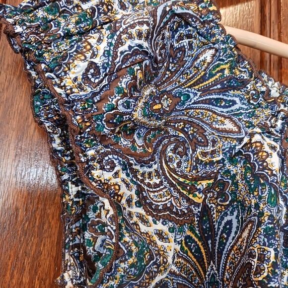 J CREW Paisley Peasant Cotton Short Sleeve Blouse - Picture 5 of 12